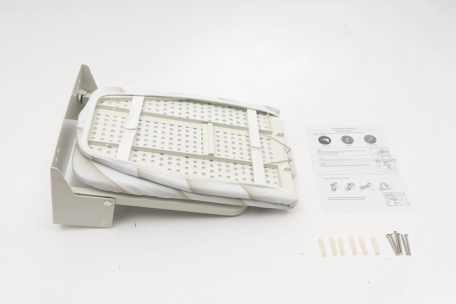 Wall Mounted Ironing Board with 180 Swivel for Home Kitchen