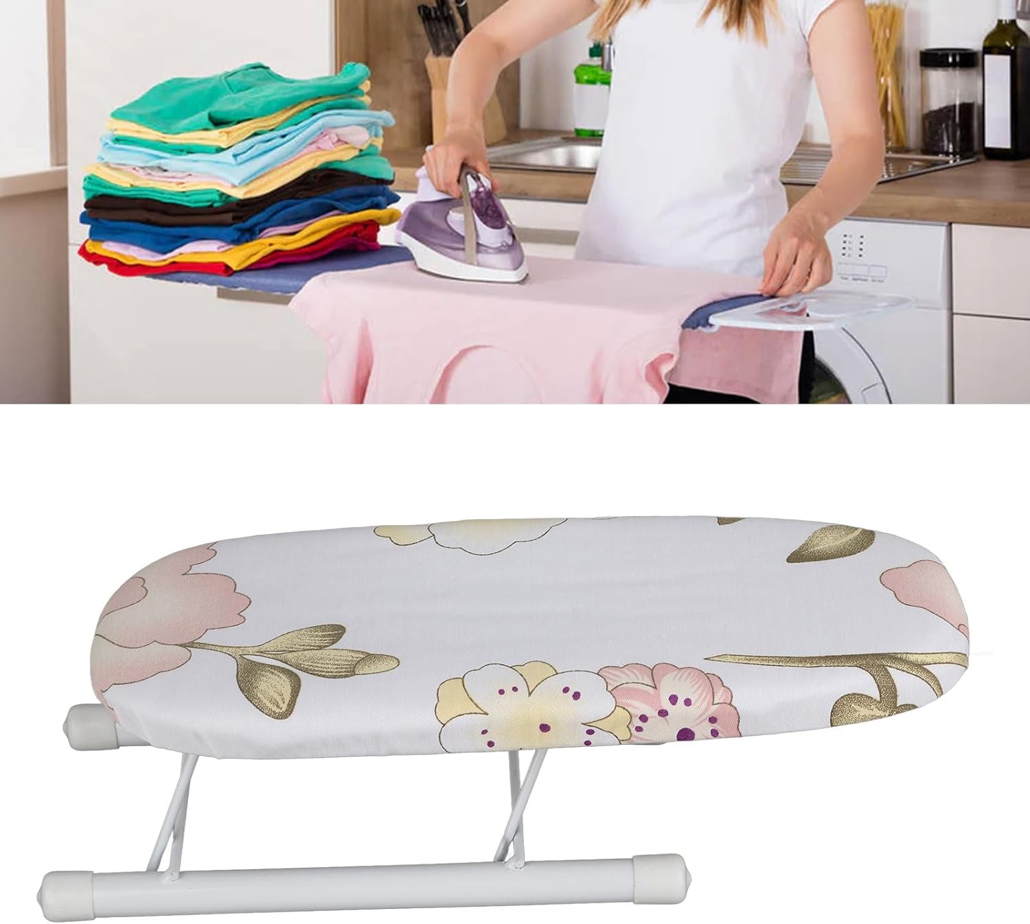 Portable Mini Ironing Board Foldable for Travel and Home Use