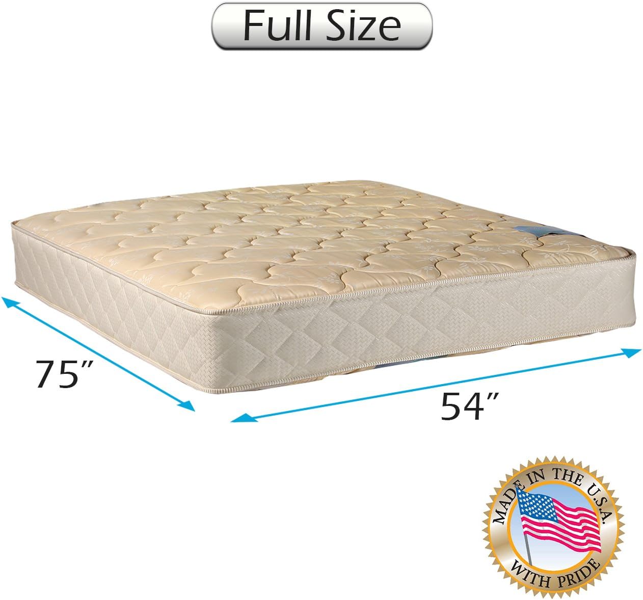 DS USA Chiro Premier Full Mattress with Cover Protector