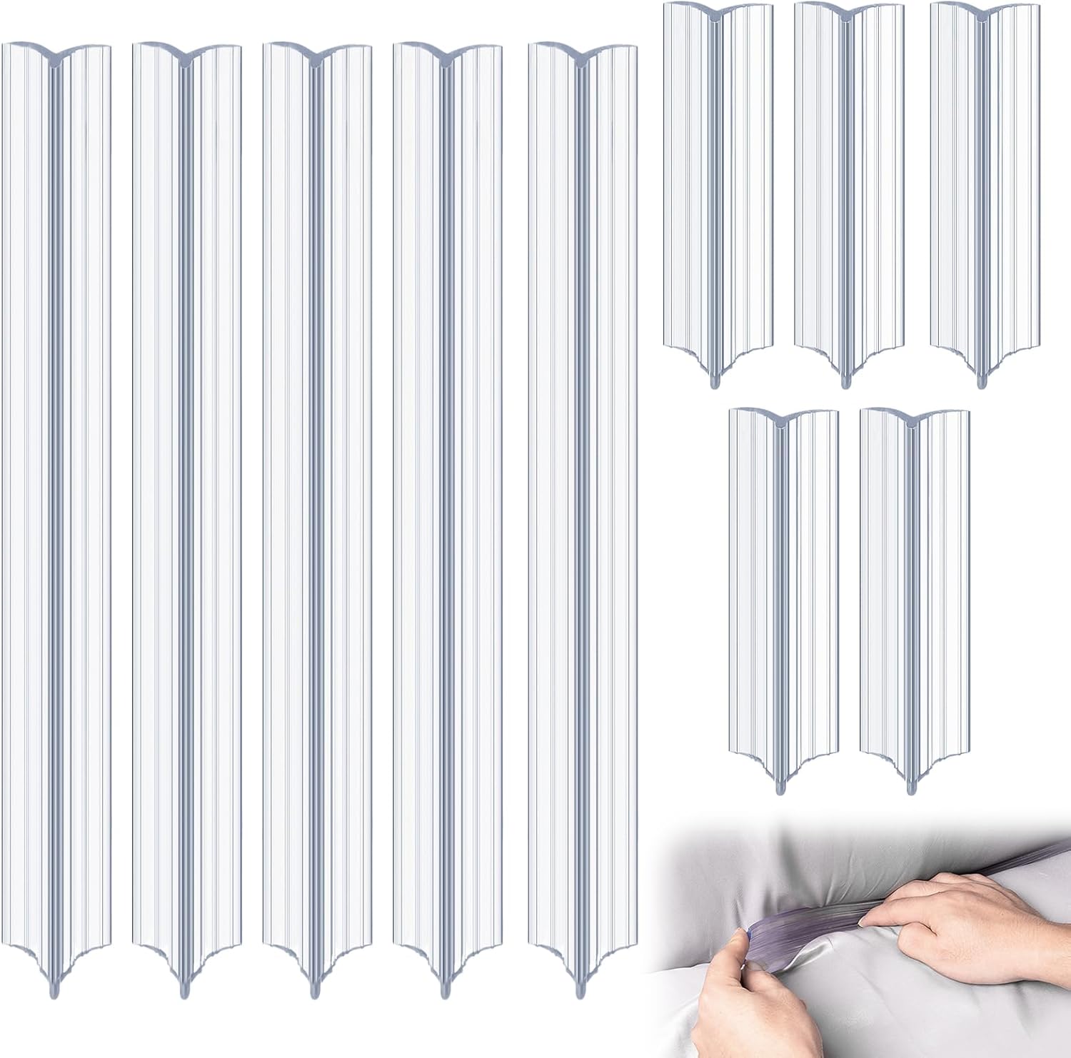 Alphatool 10Pcs Sofa Slipcovers Tuck Grips - 2 Sizes