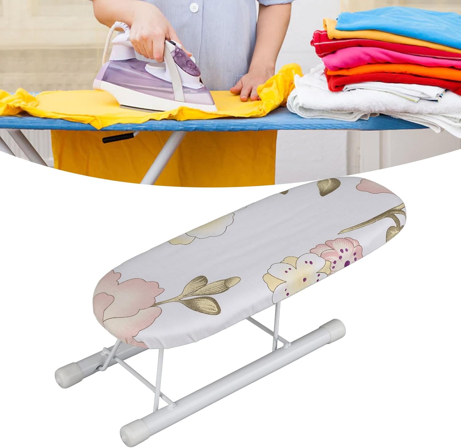 Portable Mini Ironing Board Foldable for Travel and Home Use