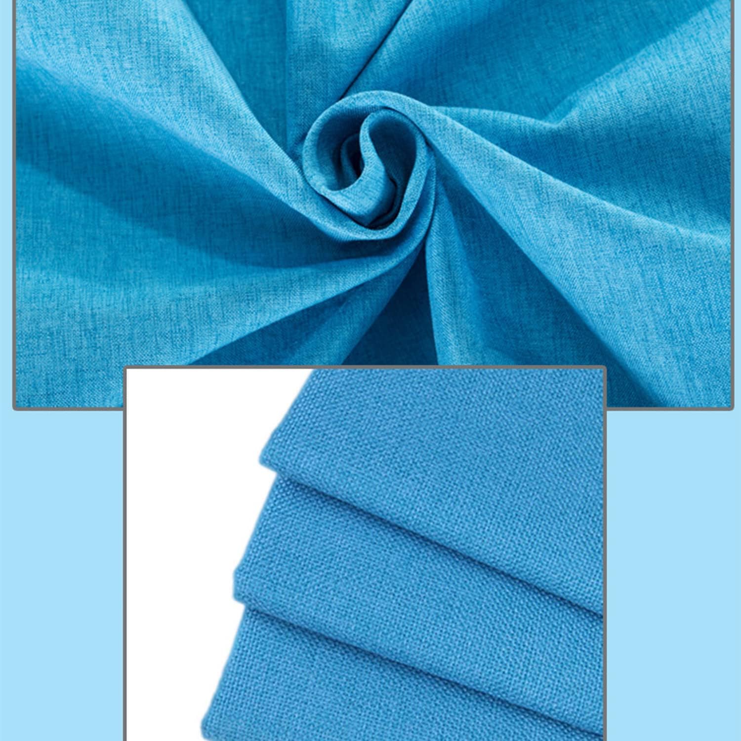 Bean Bag Cover Cotton Linen Zipper 110x130cm Blue