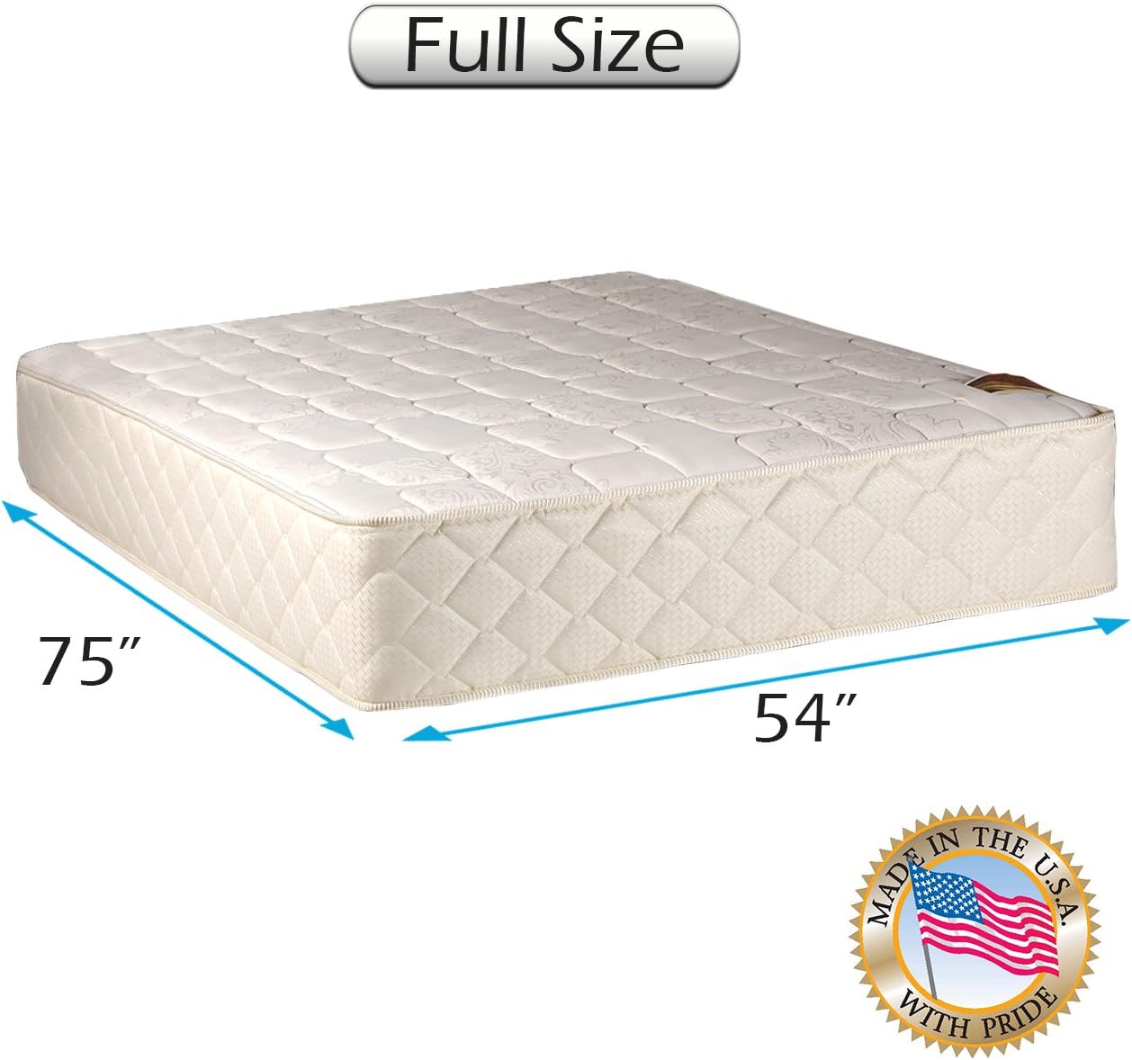 Dream Solutions USA Grandeur Deluxe Full Mattress with Cover Protector