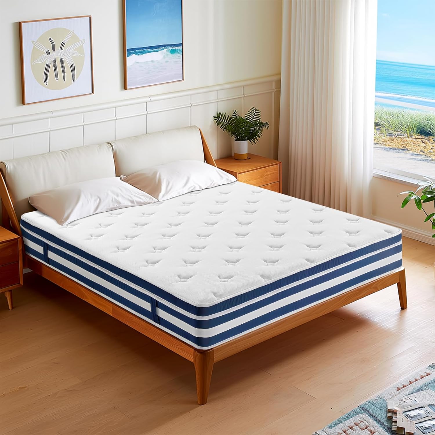 OOTDAY 10 Inch Medium Firm Full Mattress in a Box