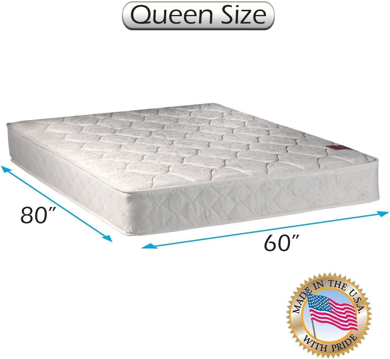 Dream Solutions USA Legacy One-Sided Queen Mattress with Cover Protector