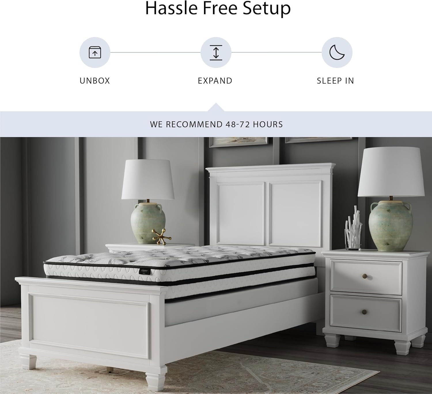 Signature Design by Ashley Twin Chime 8 Inch Medium Firm Mattress