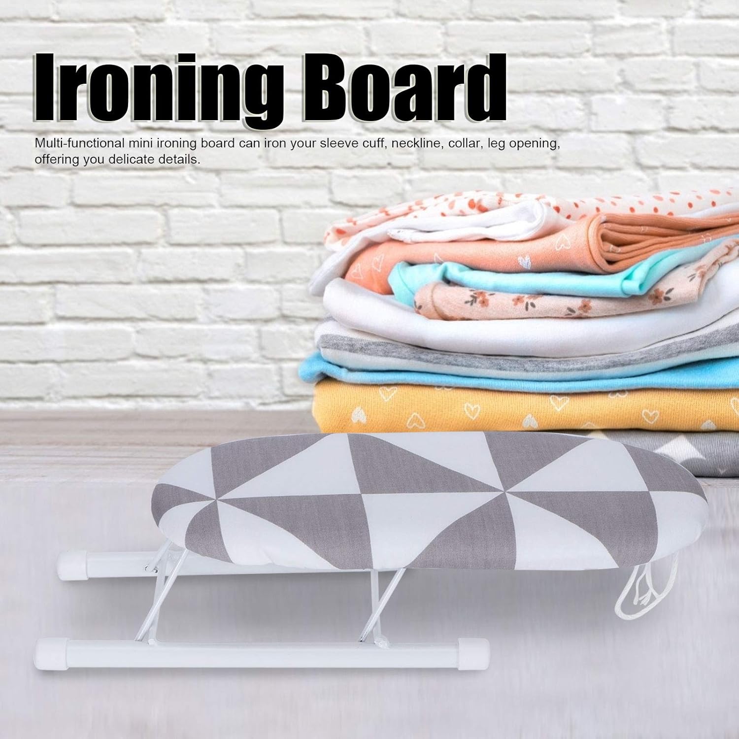 Small Ironing Board with Foldable Design and Checkered Cover