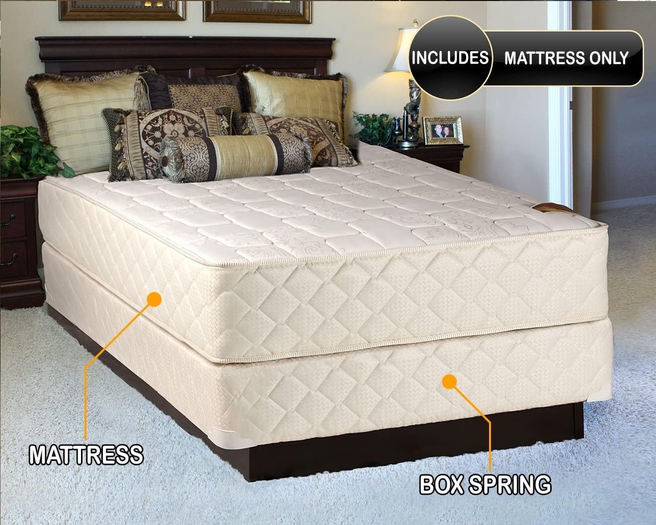 DS Solutions USA Grandeur Deluxe Full Mattress with Cover Protector