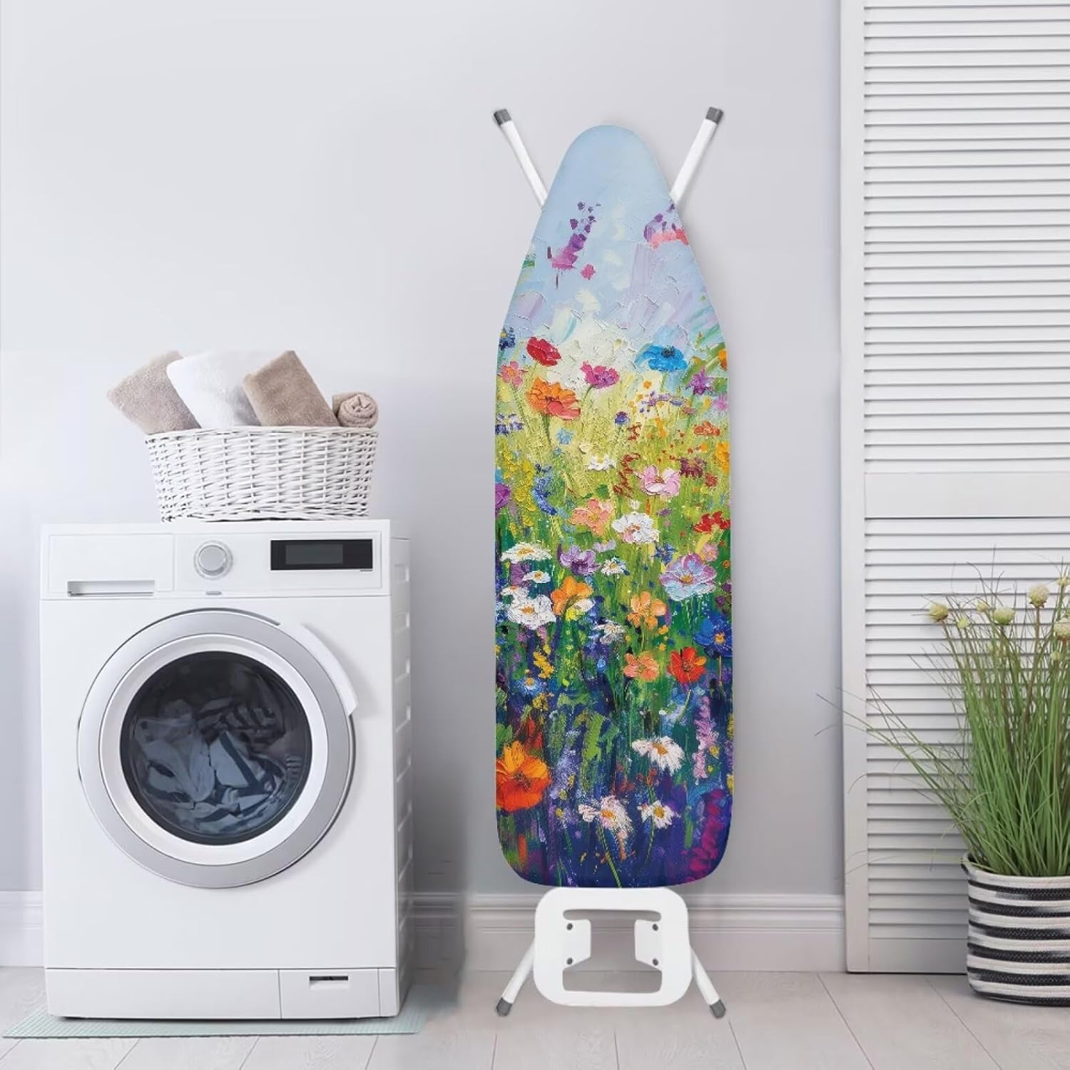 Wild Floral Art Ironing Board Cover Stain Resistant 15x54