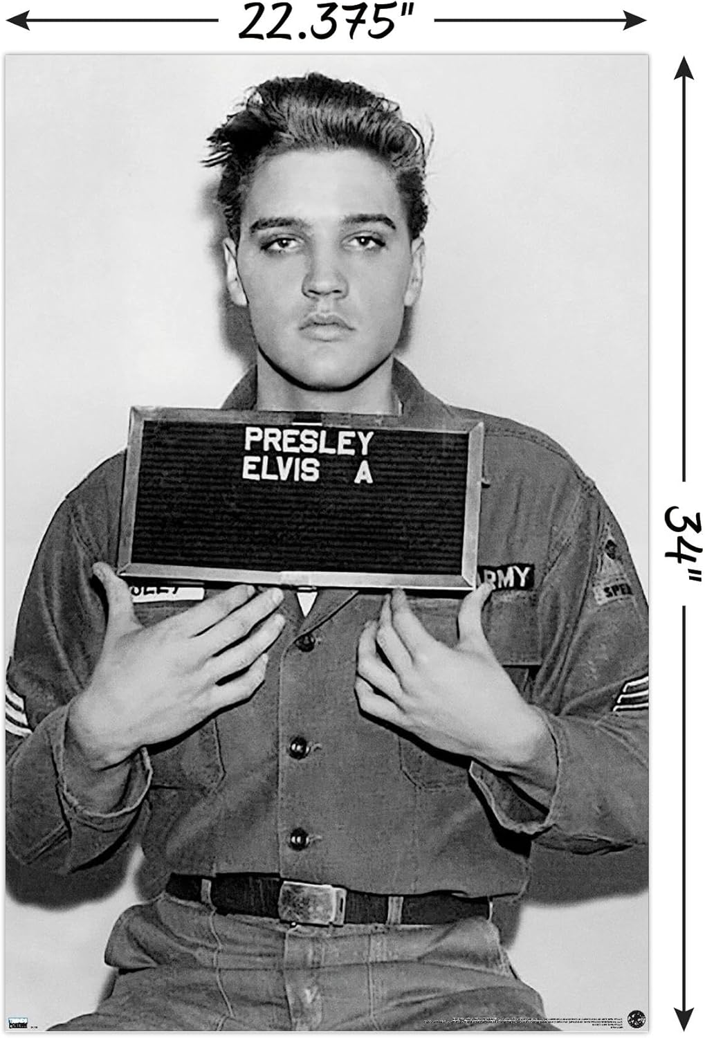 Trends International Elvis Presley Army Enlisting Wall Poster 34x224