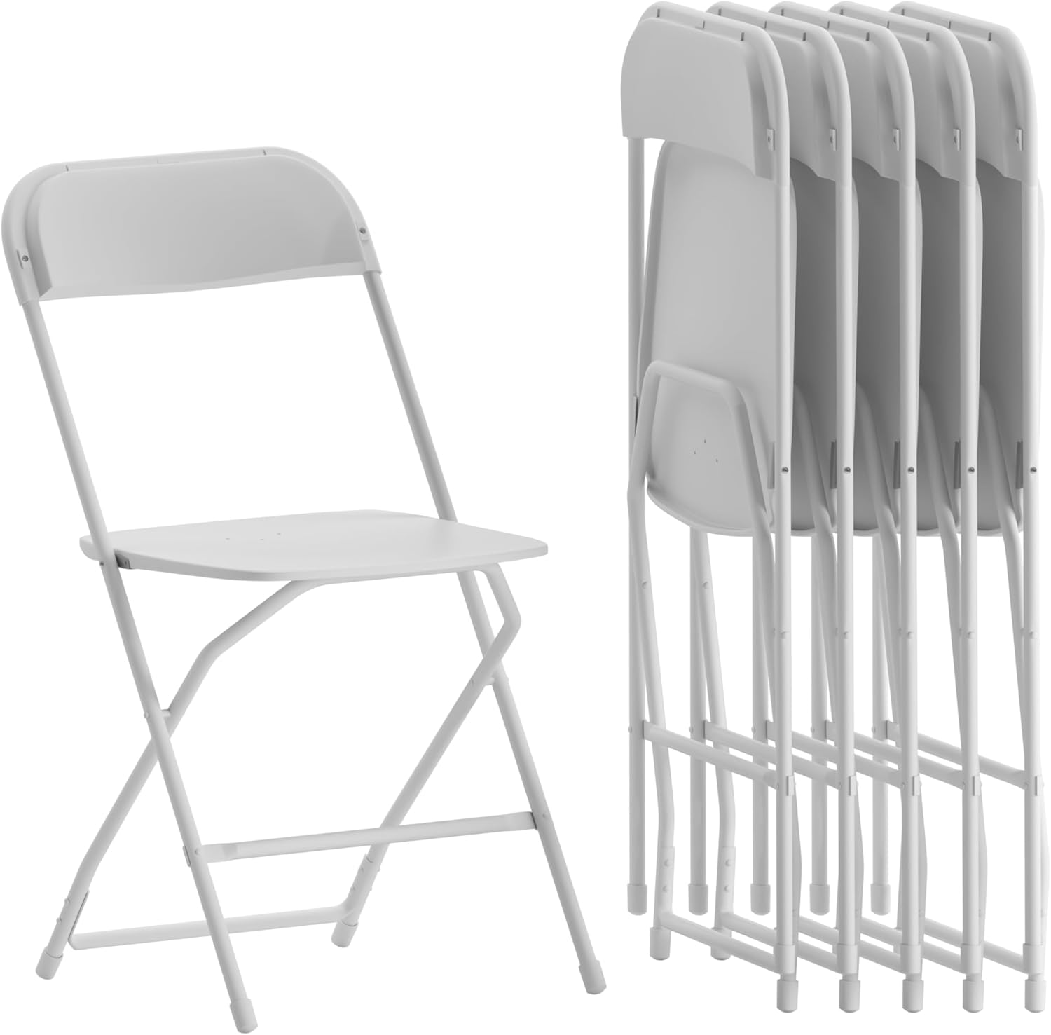 Flash Furniture Hercules Series Folding Chairs Set of 6 White