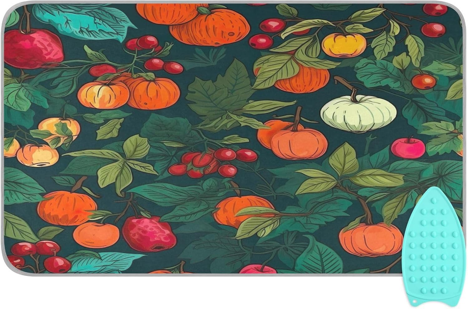 GAIGEO Autumn Leaves with Apples Ironing Mat Foldable Portable Ironing Board
