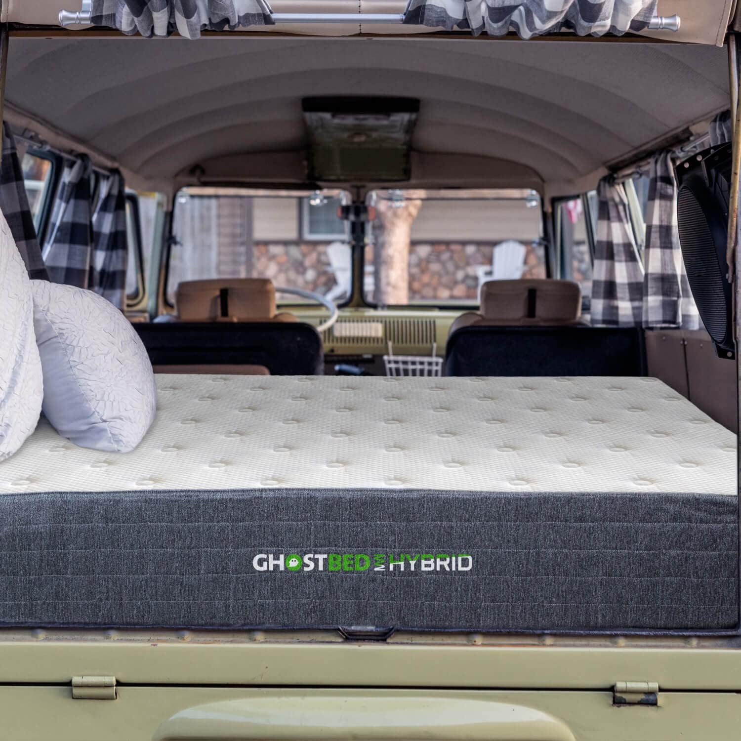 GhostBed 10 Inch Short King RV Mattress - Memory Foam Hybrid Coils
