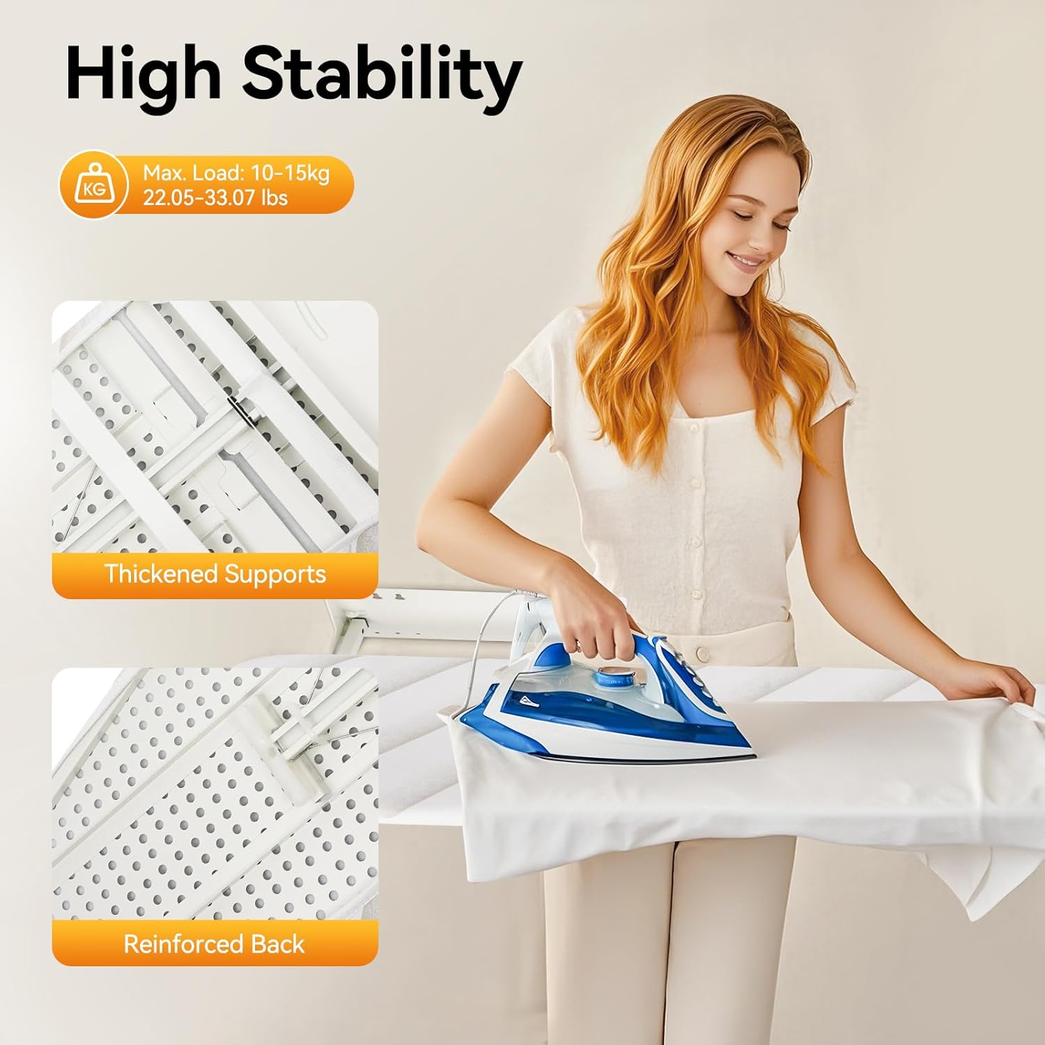 Wall Mounted Ironing Board with Heat Resistant Cover
