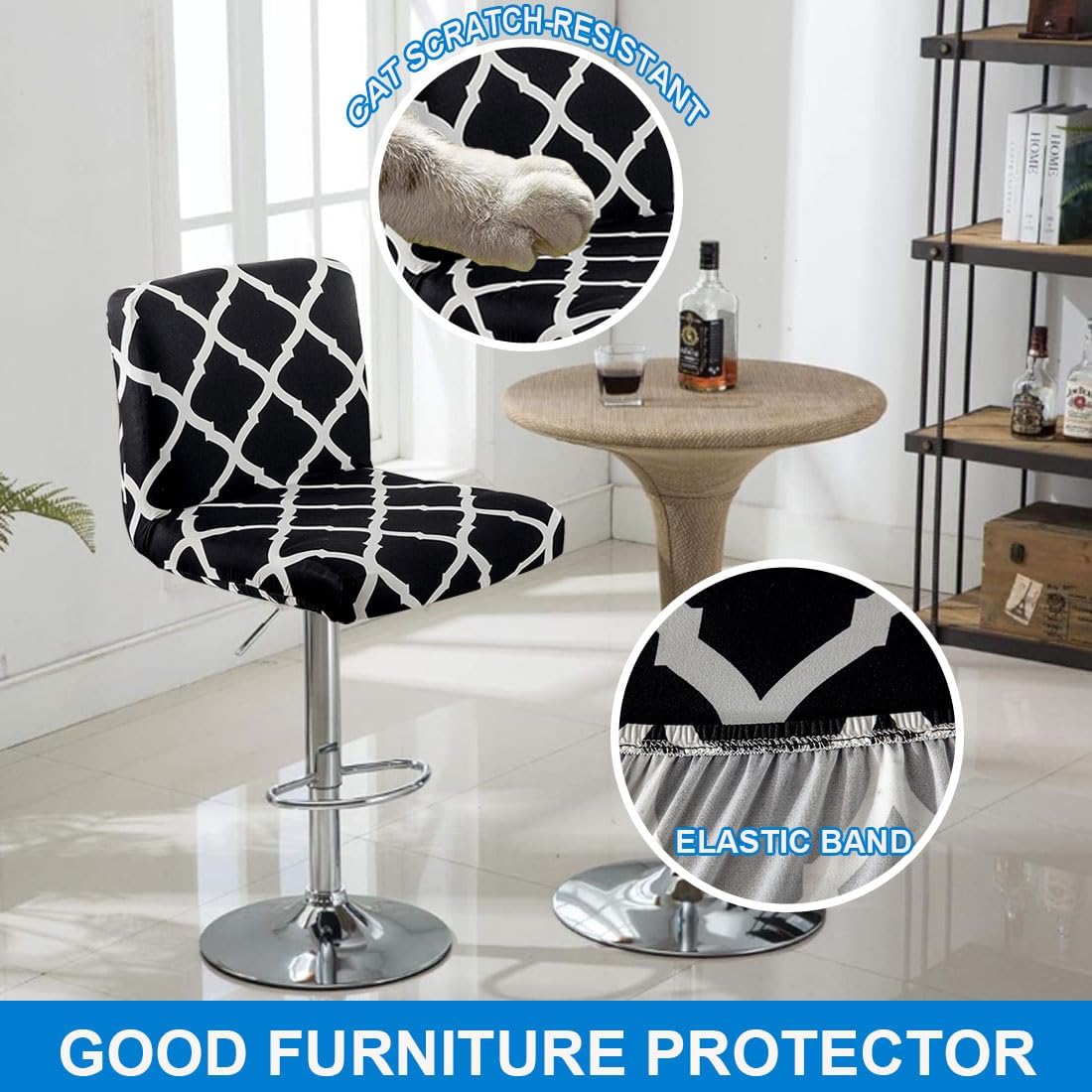 Levoberg Bar Stools Cover Set of 2