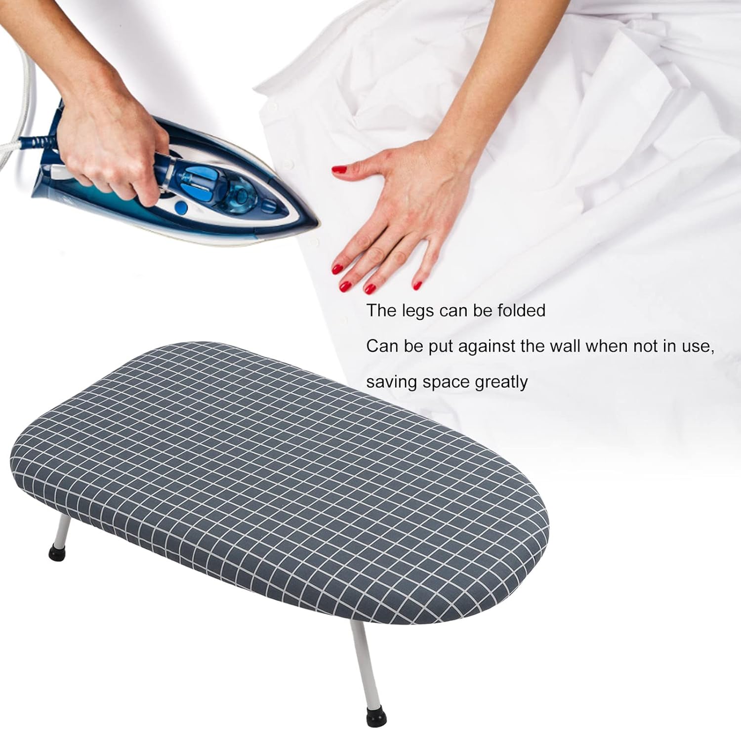 Mini Ironing Board with Folding Legs Portable and Space-Saving