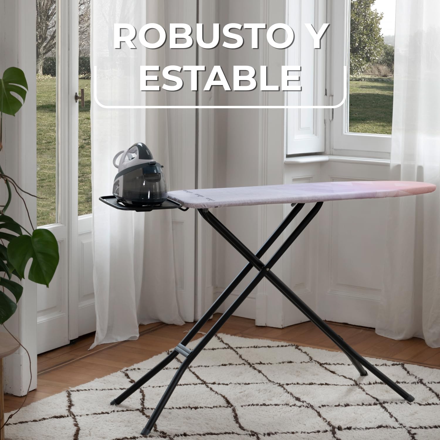 Vileda Diamond Ironing Board Height Adjustable Up to 97 Cm