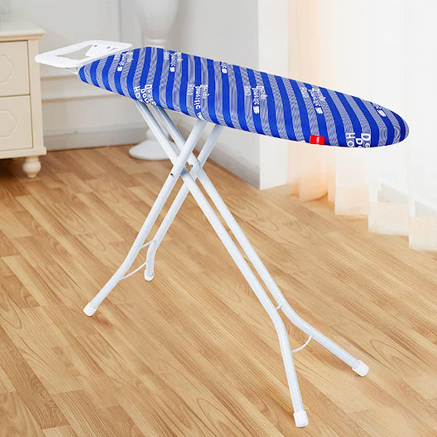 Heat Resistant Ironing Board with Foldable Stand and Steam Rest