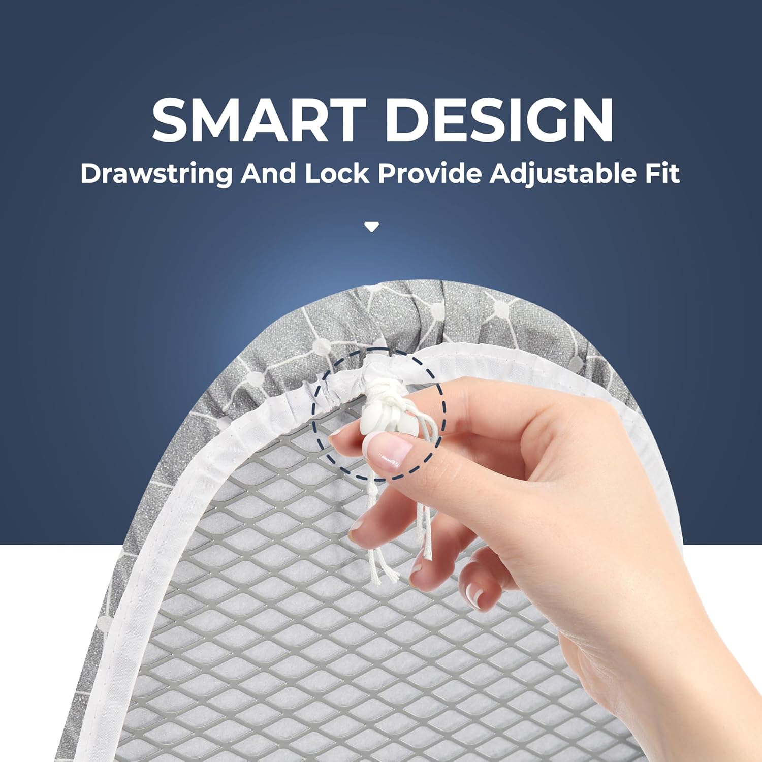 STO STO 48 x 15 Ironing Board with Iron Holder Adjustable Height Foldable