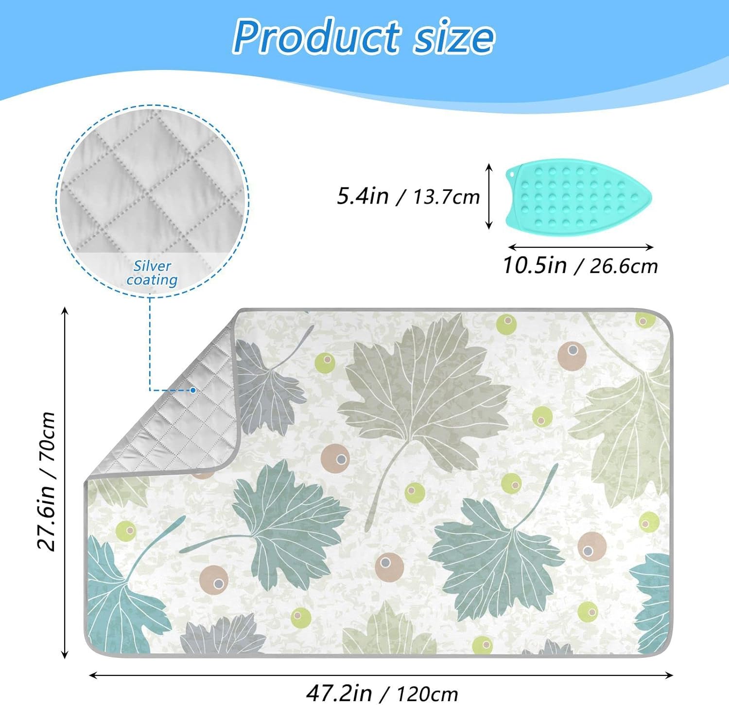 ElliTarr Portable Ironing Mat 472 x 276 Inch Foldable