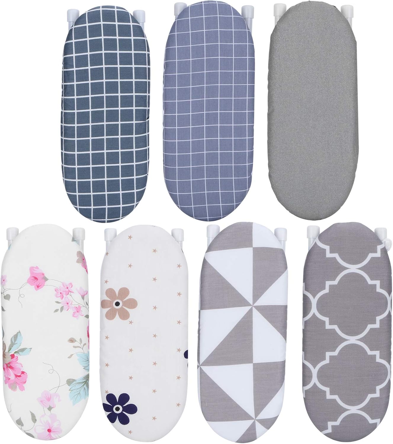 Tabletop Ironing Board with Folding Legs and Checkered Cover