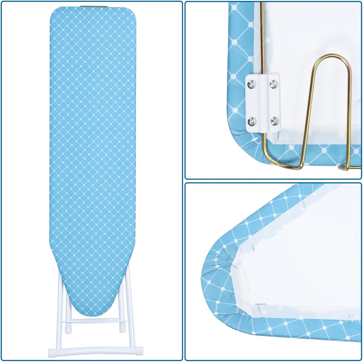 42x12 Mini Ironing Board with Adjustable Height and Iron Rest 1
