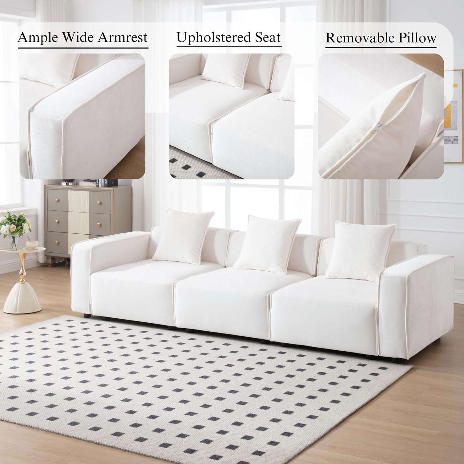 Ya-Home Modular Sectional Sofa Set Beige