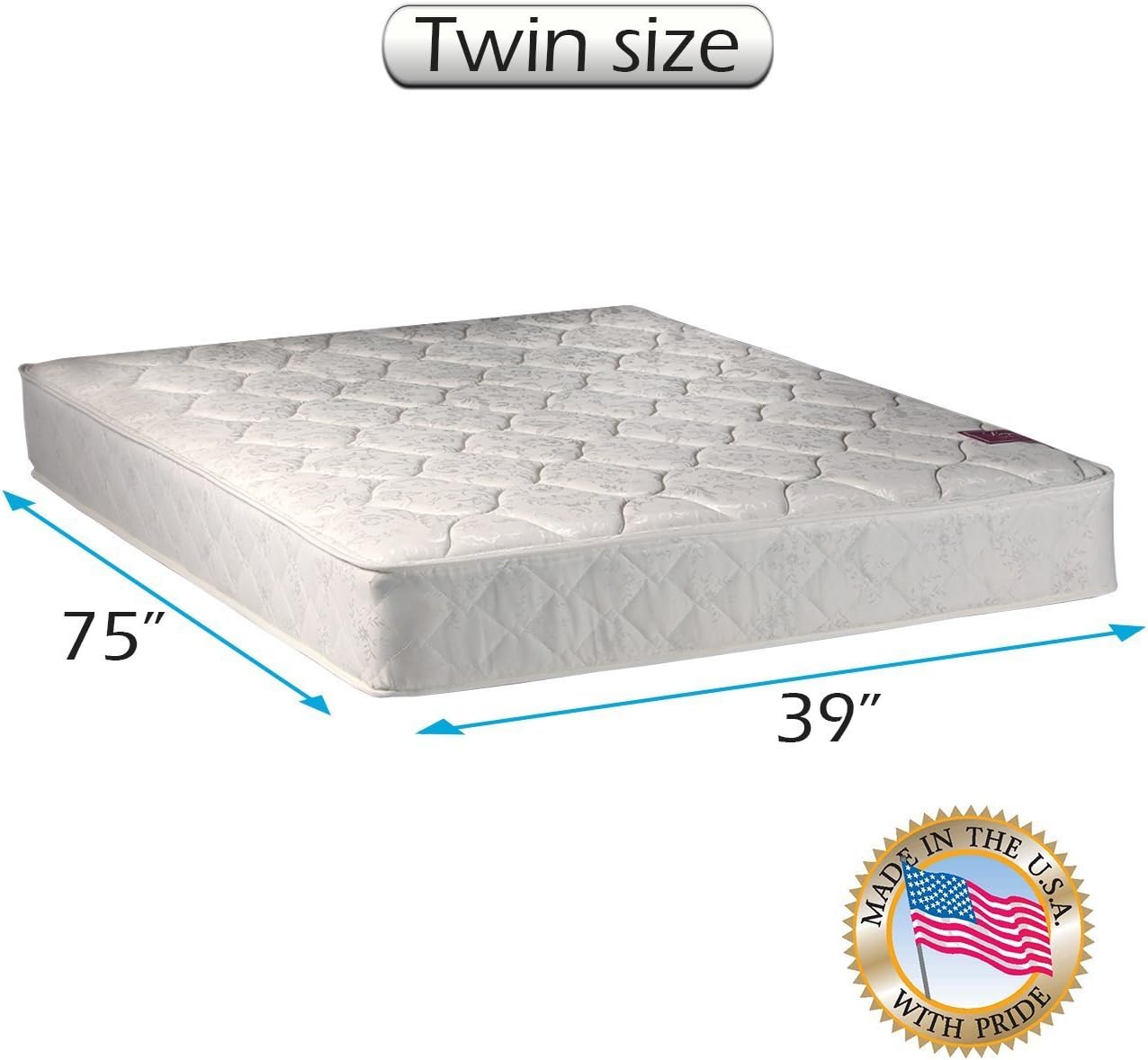 Dream Solutions USA Legacy Twin Mattress One Sided None Flip