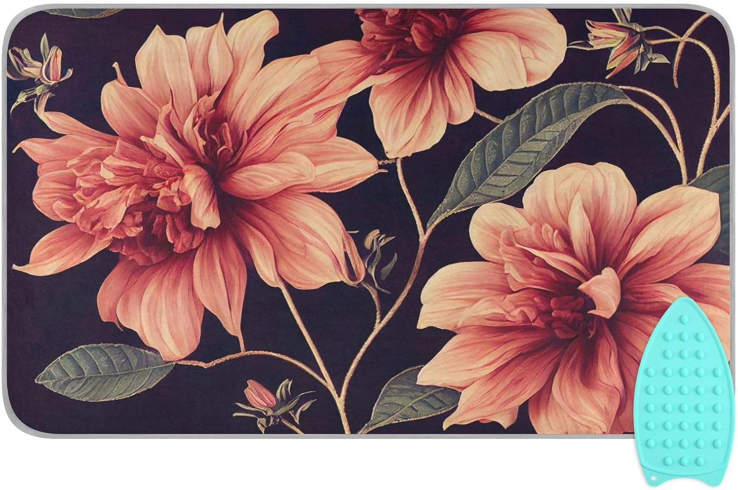 GAIGEO Beautiful Flower Leaves Portable Ironing Mat