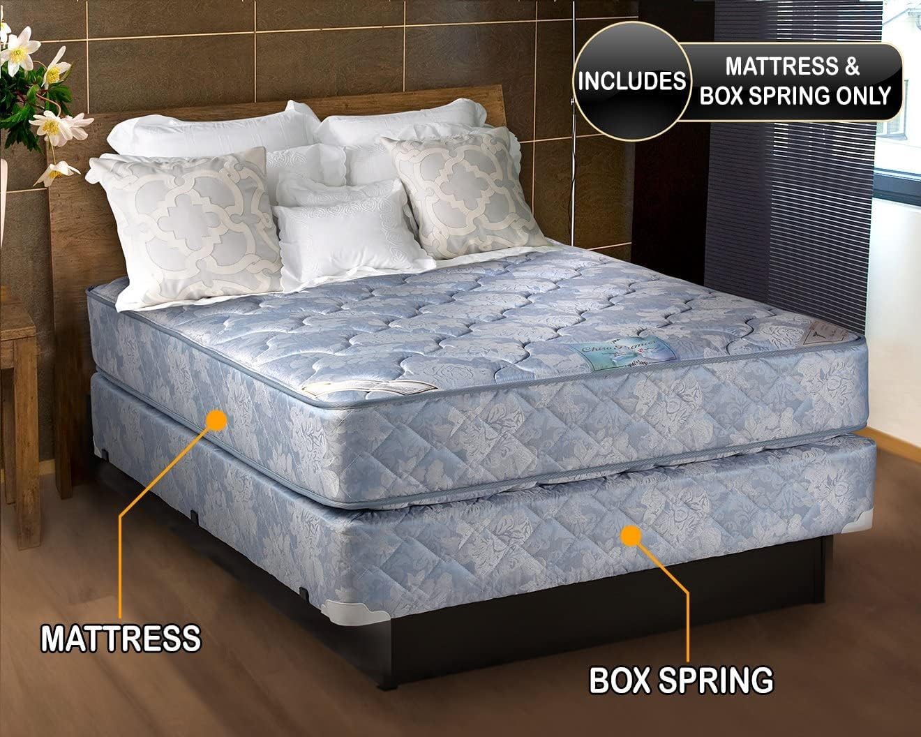 DS Solutions USA Chiro Premier Blue 2-Sided Twin Mattress Set