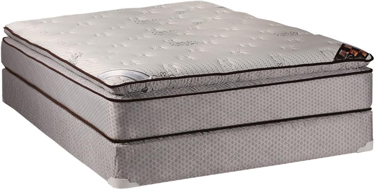 Dream Solutions USA Spinal Plush Queen Mattress Set with Metal Frame