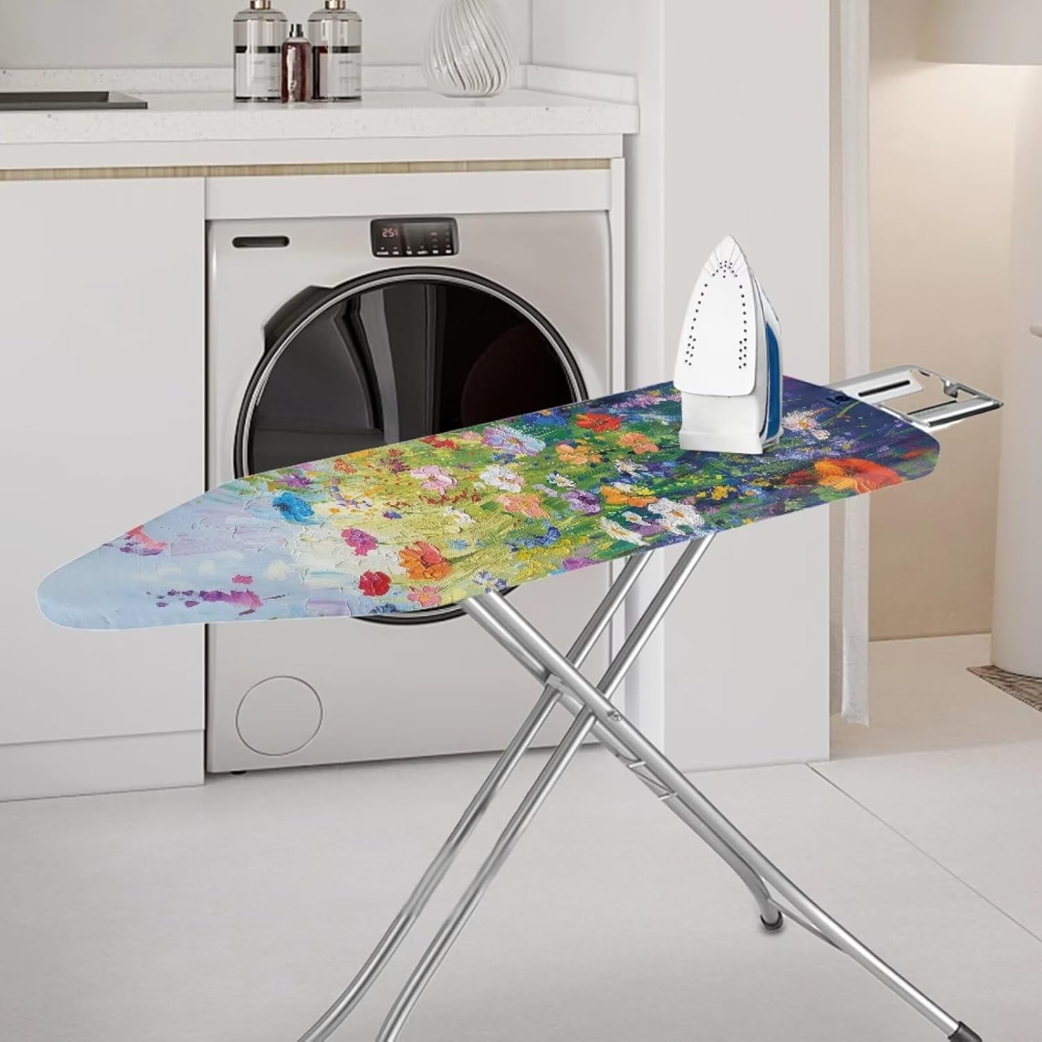 Wild Floral Art Ironing Board Cover Stain Resistant 15x54