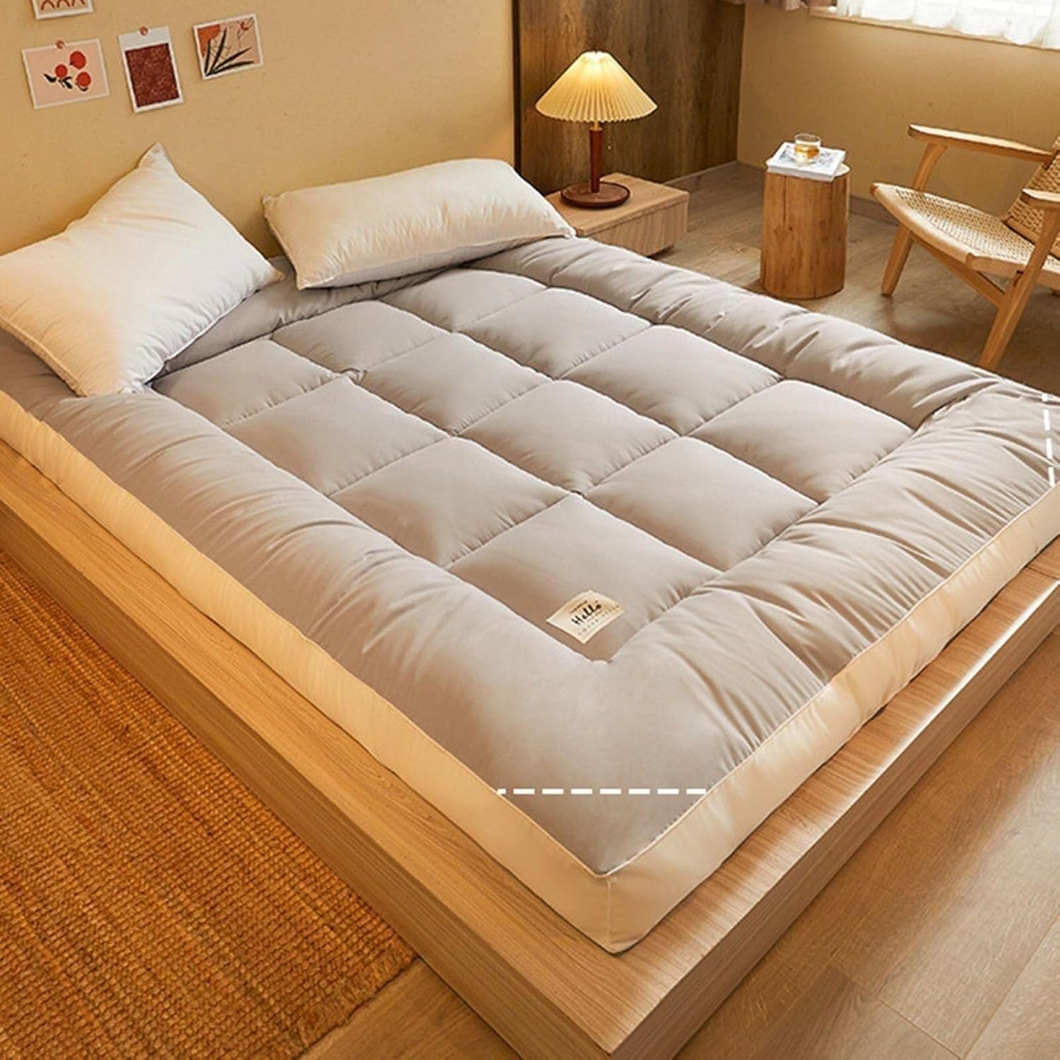 Thick Roll-up Japanese Futon Mattress for Travel and Home Use