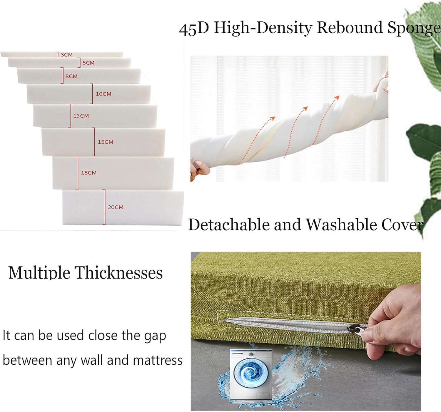 Custom Bed Gap Filler Mattress Extender for King Twin Full Bed