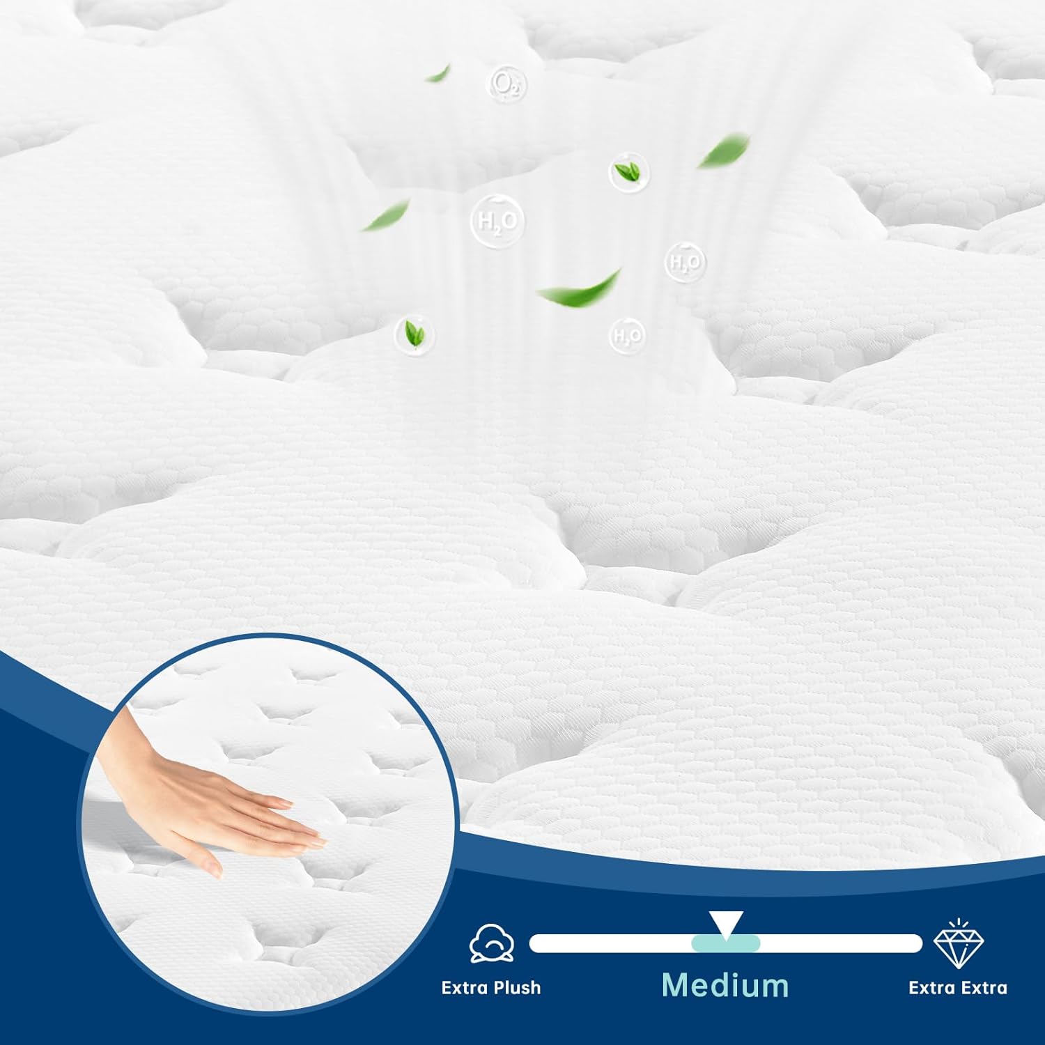 OOTDAY 10 Inch Medium Firm Full Mattress in a Box