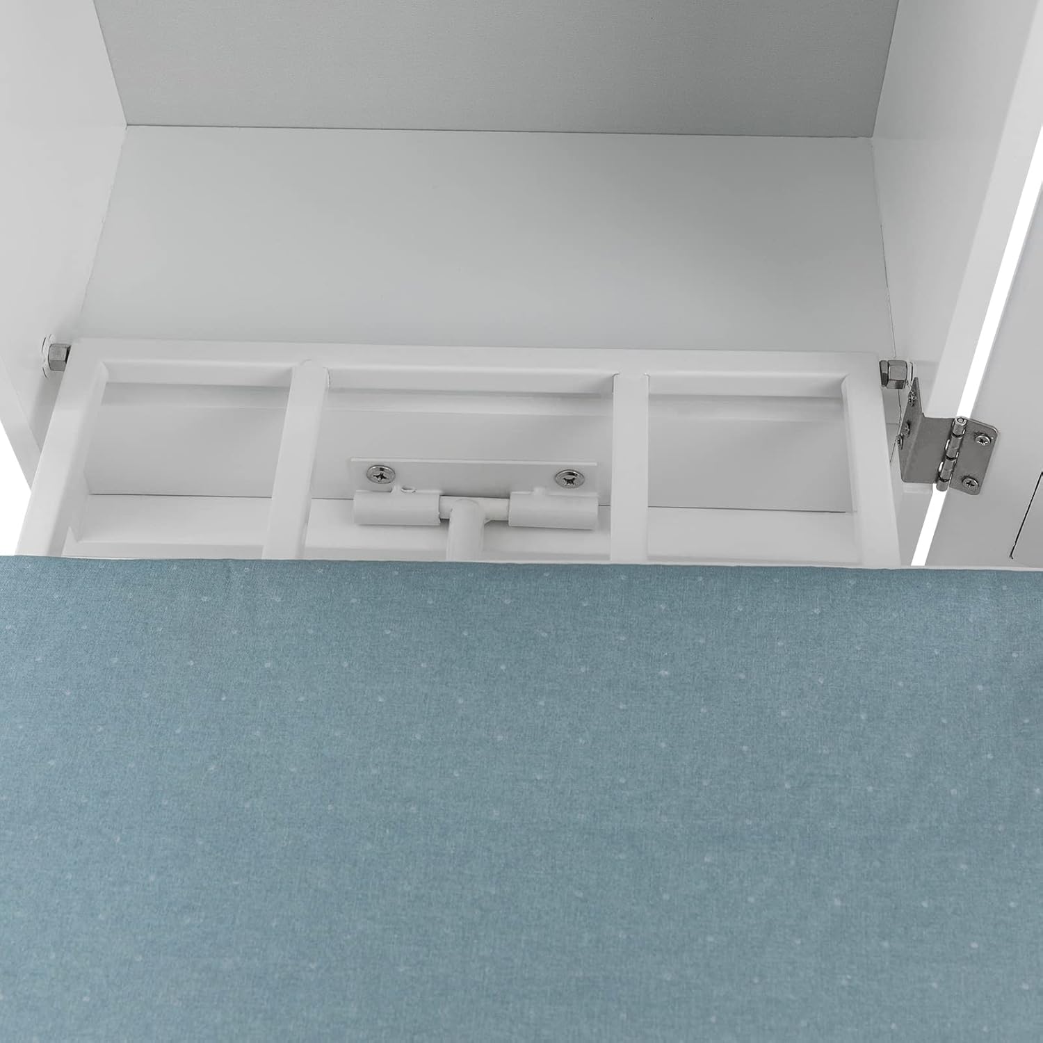 Silencear Wall-Mounted Ironing Board Cabinet with Mirror White