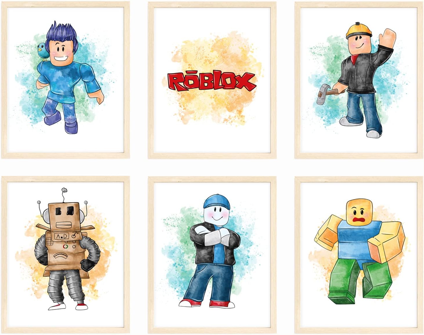 Nistio Roblox Posters Set of 6 Unframed 8x10 Inch Wall Art