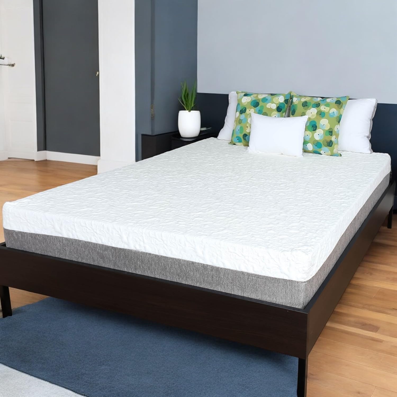 Travel Happy Graphite Gel Memory Foam Mattress Queen Size