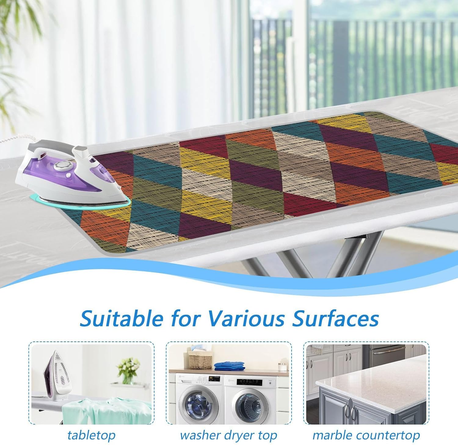 CuwrYet Ironing Mat Portable Travel Ironing Pad