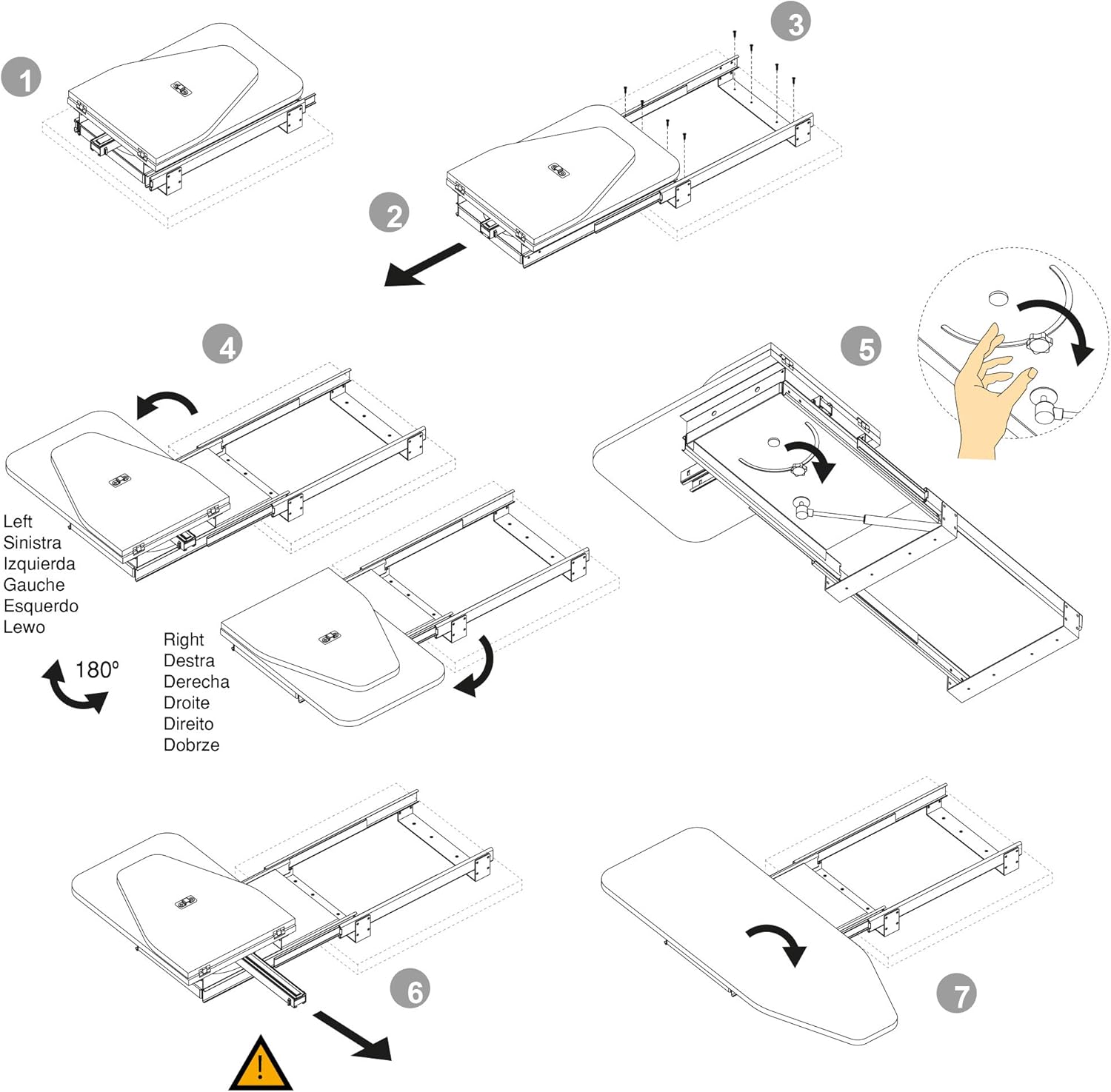 Emuca Foldable Ironing Board with Storage Cover
