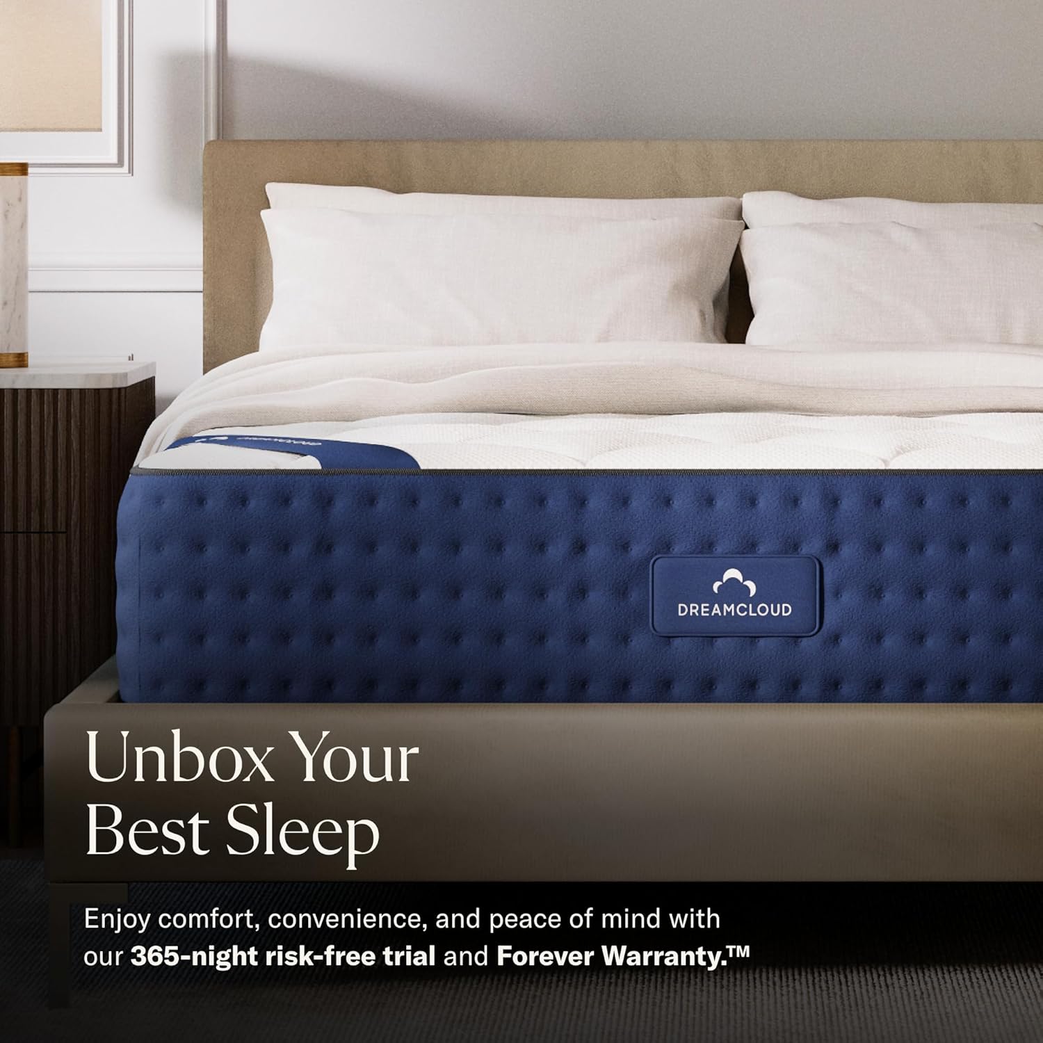 DreamCloud 12 Inch Twin Mattress - 365 Night Trial - Gel Memory Foam