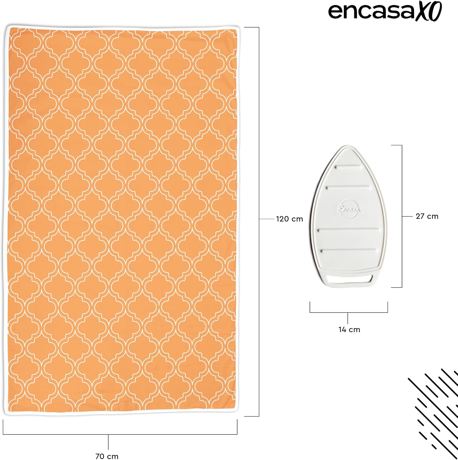 Encasa XO Large Ironing Mat 48x28 with 3mm Padding Silicone Iron Rest