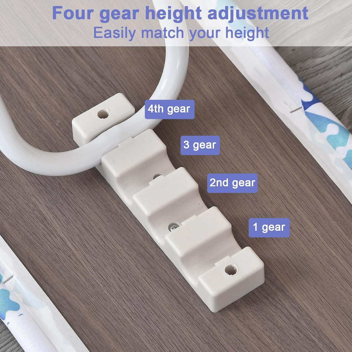 Foldable Ironing Board with Height Adjustment and Iron Rest