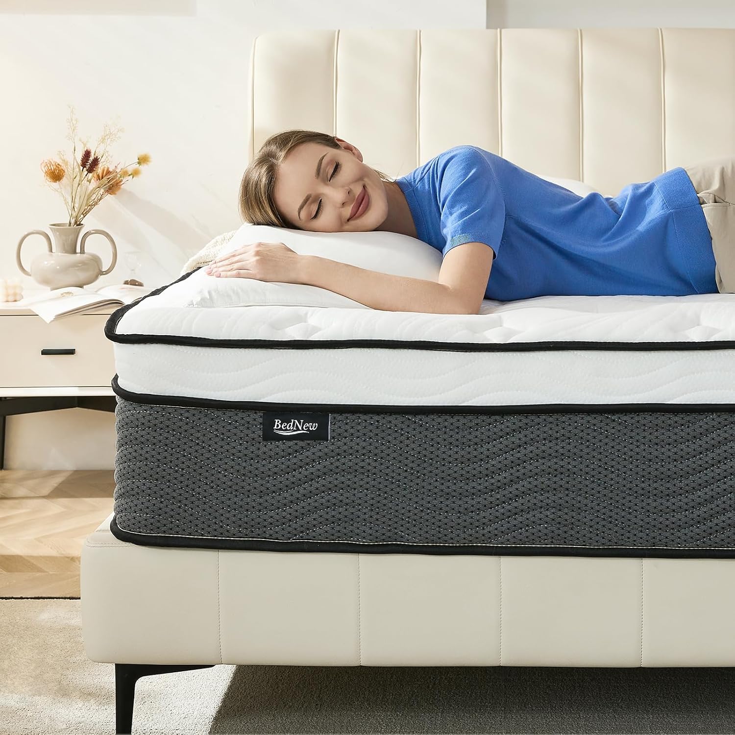Bednew Queen Mattress 14 Inch Hybrid Comfort Support