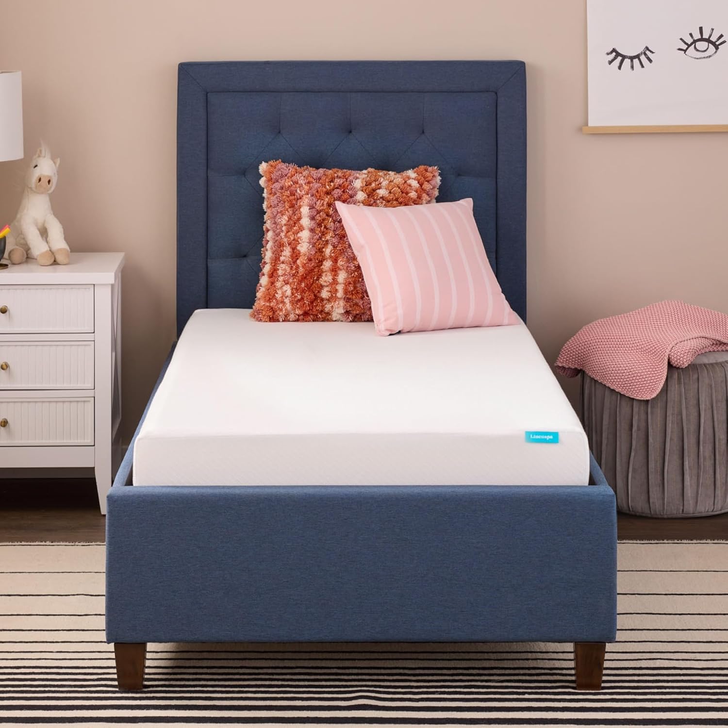 Linenspa 5 Inch Gel Memory Foam Mattress Twin XL - Firm - Low Profile