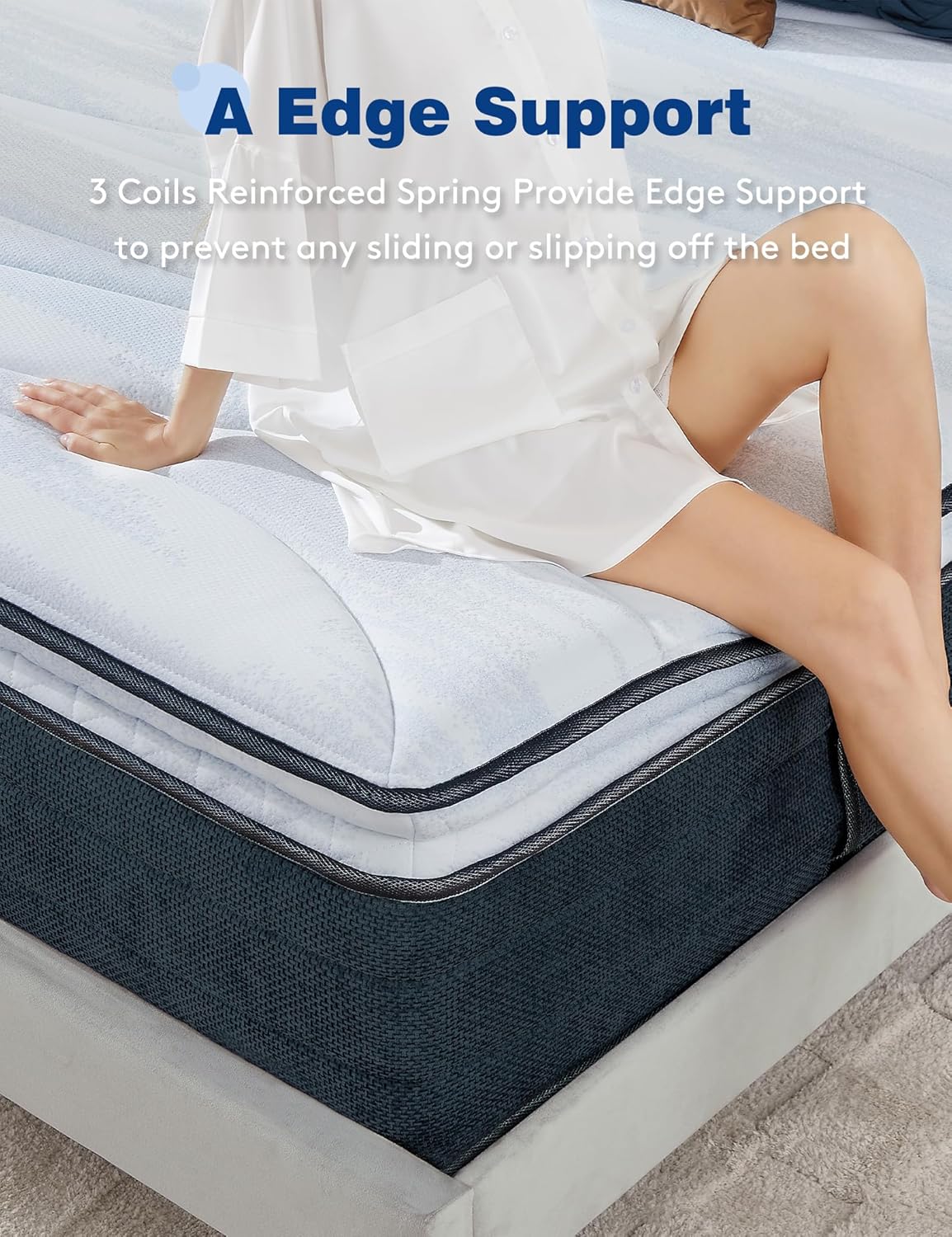 Lomeluous Queen Mattress 14 Inch Cooling Support
