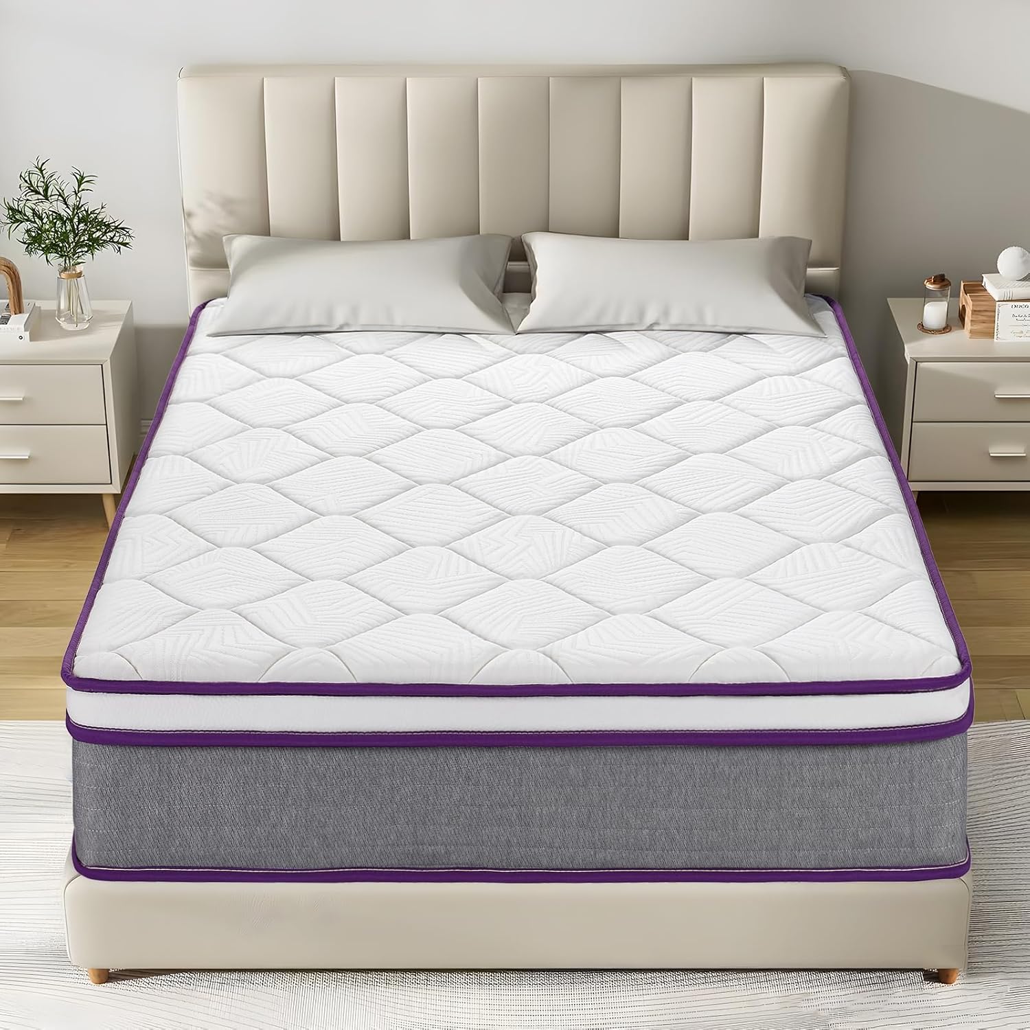 OOTDAY 12 Inch Hybrid Mattress with Cooling Memory Foam and Pocket Spring