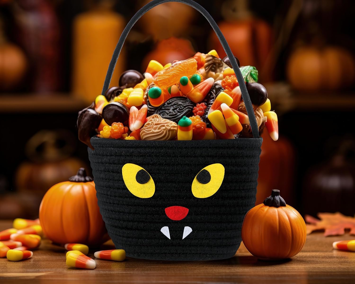 Halloween Trick or Treat Basket with Handle