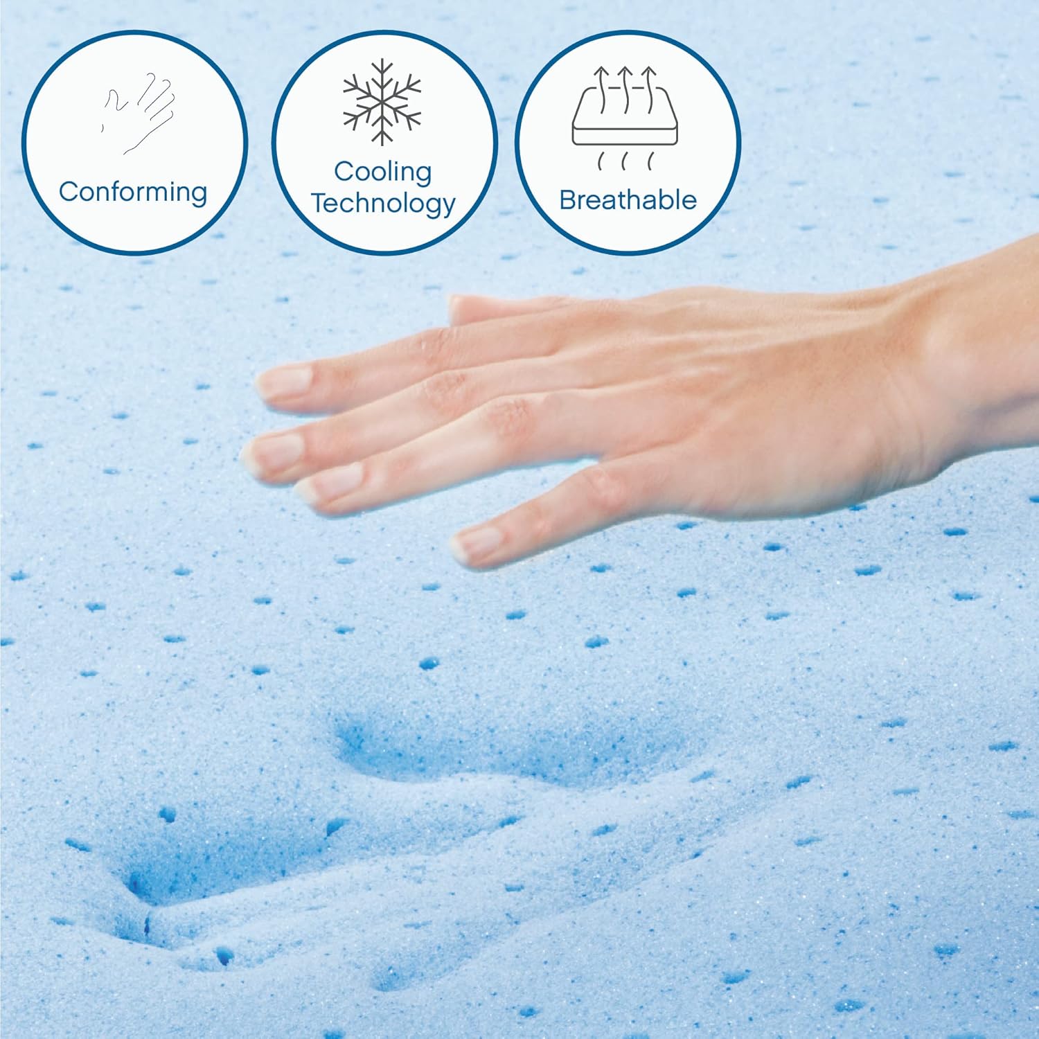 Cool Gel Memory Foam Mattress California King with 2 Pillows