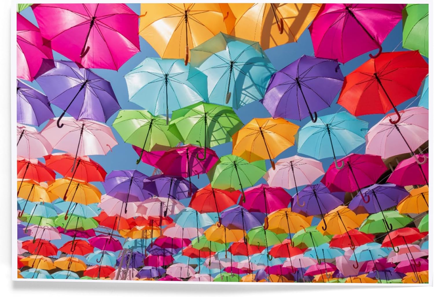 Lantern Press 8x12 Art Print of Colorful Umbrellas